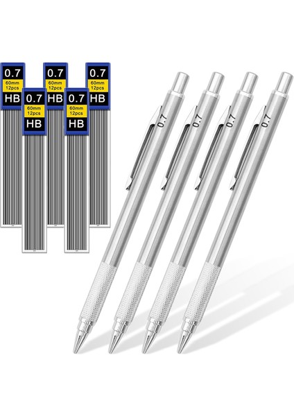 2 Adet 0.5mm Kalem Metal Mekanik Kurşun Kalem 0.3/0.5/0.7/0.9/1.3/2.0mm Hb Açar Değiştirilebilir Yedekler Sanat Yazma Çizim Çizim Ev Okul Malzemeleri (Yurt Dışından)