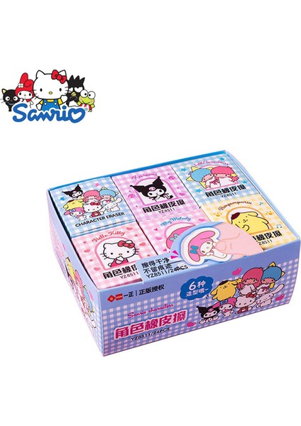 24 Adet 24 Adet Sanrio Silgi Kawaii Hello Kitty My Melody Kuromi Ortable Kauçuk Silgi Çocuklar Ofis Okul Malzemeleri Hediye Kırtasiye Ödülleri (Yurt Dışından)