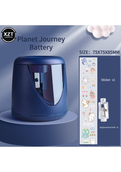 Mavi Xzt Yaratıcı Sevimli Karikatür Otomatik Kalemtıraş Öğrenciler Kırtasiye Öğrenmek Çocuk Kalemtıraş Mekanik (Yurt Dışından) indirimleri