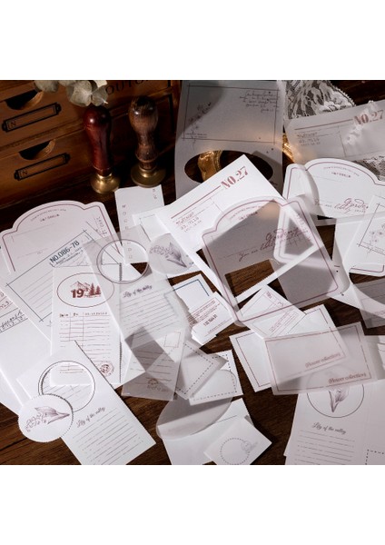 D Shanbu 30 Yaprak Vintage Yırtılabilir Içi Boş Bloknot Retro Diş Presleme Hattı Fatura Bitki Deco Scrapbooking Dıy Not Defteri Yer Imleri (Yurt Dışından)