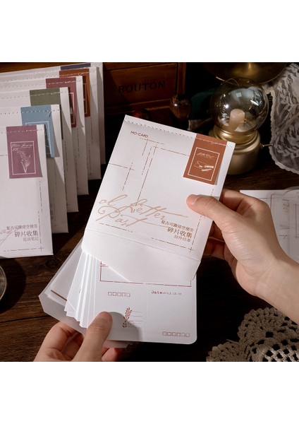 D Shanbu 30 Yaprak Vintage Yırtılabilir Içi Boş Bloknot Retro Diş Presleme Hattı Fatura Bitki Deco Scrapbooking Dıy Not Defteri Yer Imleri (Yurt Dışından)