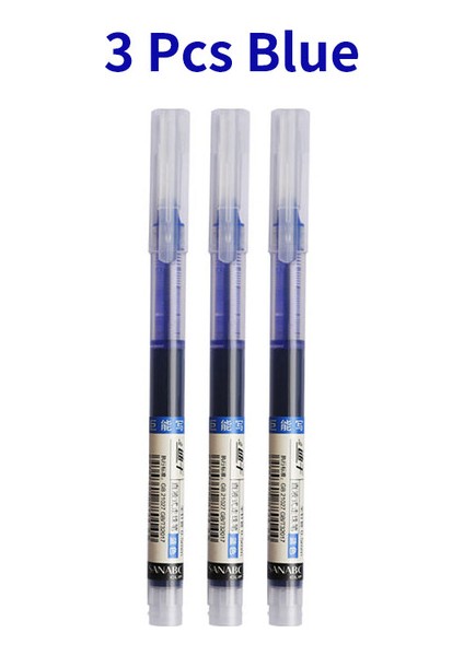 3 Mavi 5/10 Adet Sınav Imza Tükenmez Kalem 0.5mm Siyah Mavi Mürekkep Yüksek Kapasiteli Jel Kalemler Yazma Okul Ofis Kırtasiye Malzemeleri (Yurt Dışından)