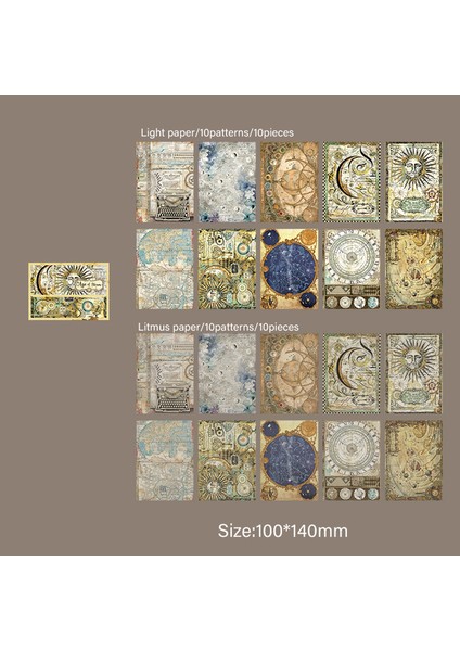 F Journamm 20 Adet/paket Vintage Malzemeler Dekor Kağıt Dıy Scrapbooking Sanat Kolaj Önemsiz Dergisi Arka Plan Dekoratif Turnusol Kağıdı (Yurt Dışından)