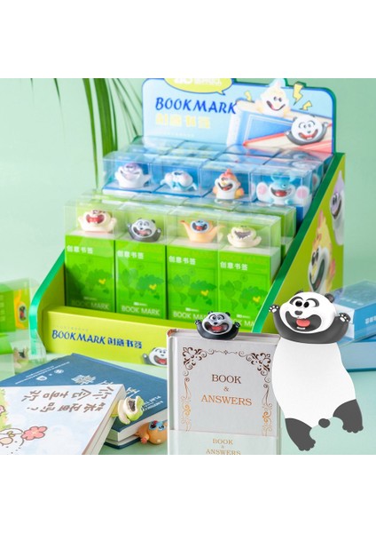 Maymun 3D Stereo Karikatür Hayvan Imleri Orijinal Sevimli Kedi Pvc Malzeme Komik Öğrenci Okul Kırtasiye Çocuklar Için Hediye Kitap Ayracı (Yurt Dışından)