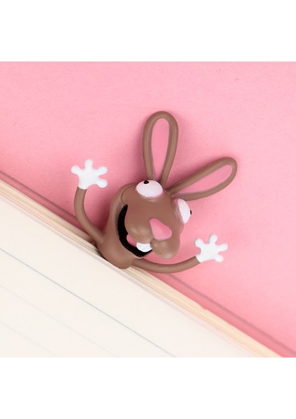 Tavşan Kurt Dil Dışarı Çıkan Komik Yer Imleri Karikatür Yaratıcı Gecko Kedi Tavşan Eşek Fare Pvc 3D Stereo Orijinal Yer Imleri (Yurt Dışından)
