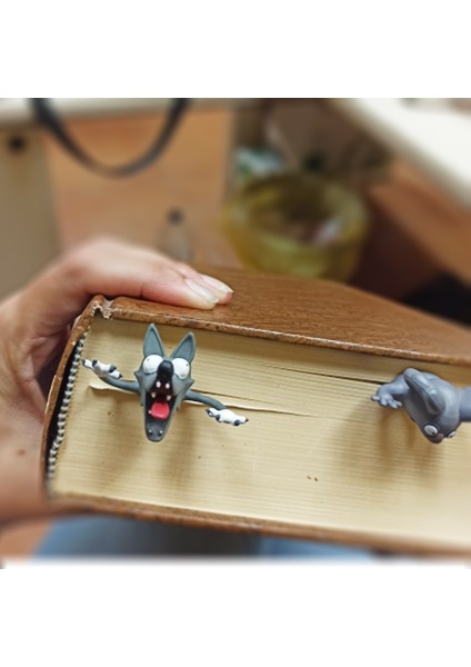 Tavşan Kurt Dil Dışarı Çıkan Komik Yer Imleri Karikatür Yaratıcı Gecko Kedi Tavşan Eşek Fare Pvc 3D Stereo Orijinal Yer Imleri (Yurt Dışından)