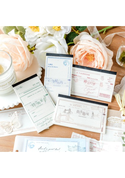 C Dimi 30 Adet Retro Not Defteri Biletleri Bloknot Basit Fatura Notları Dıy Önemsiz Dergisi Deco Scrapbooking Kolaj Yaratıcı Planlayıcı Günlüğü (Yurt Dışından)