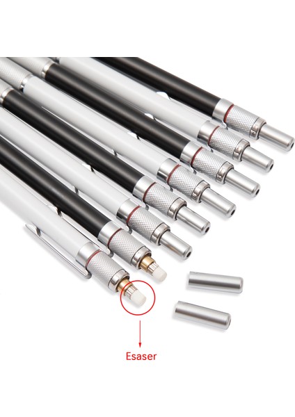 2 Adet 0.3mm Beyaz Set Tam Metal Mekanik Kurşun Kalem Seti 0.3 0.5 0.7 0.9mm Öğrenciler Yazma Çizim Kroki Kalem Sanat Malzemeleri Ofis Okul Kırtasiye (Yurt Dışından) fırsatları