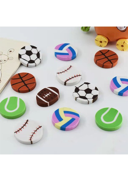 6 Adet Futbol 6 Adet Yaratıcı Karikatür Basketbol Futbol Tenis Şekli Çocuk Kurşun Kalem Silgisi Kawaii Mini Okul Kırtasiye Yazma Aksesuarları (Yurt Dışından) modelleri