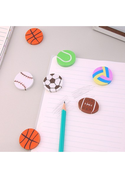 6 Adet Futbol 6 Adet Yaratıcı Karikatür Basketbol Futbol Tenis Şekli Çocuk Kurşun Kalem Silgisi Kawaii Mini Okul Kırtasiye Yazma Aksesuarları (Yurt Dışından) indirimleri