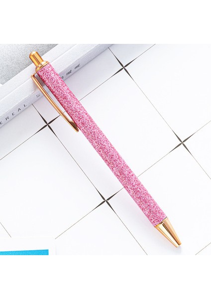 Gül Altın Tükenmez Kalemler Metal Basın Geri Çekilebilir Pürüzsüz Yazma Altın Pembe Kız Hediye Dayanıklı Ofis Okul Malzemeleri Kırtasiye Yazma Kalem (Yurt Dışından)