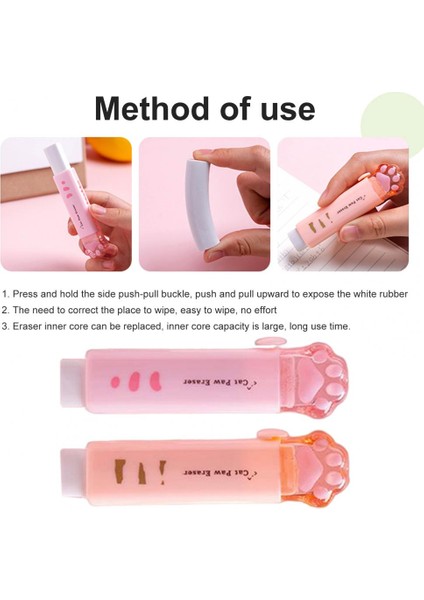 Rastgele Renk 1 Pc Sevimli Kedi Paw Silgi Kawaii Geri Çekilebilir Itme Çekme Kauçuk Silgi Ofis Malzemeleri Itme-Çekme Kedi Paw Sevimli Silgi Çocuklar Için Oyuncaklar (Yurt Dışından) modelleri