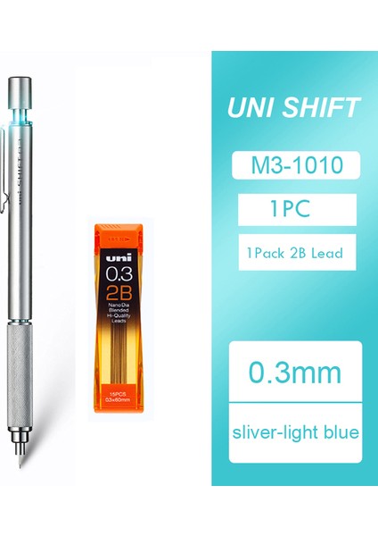 0.3mm Kalem 2b Kurşun Japonya Uni Metal Mekanik Kurşun Kalem Lapiceros 0.3/0.4/0.5/0.7/0.9mm Geri Çekilebilir Ucu Düşük Yerçekimi Merkezi Çizim Kroki Sabit (Yurt Dışından)