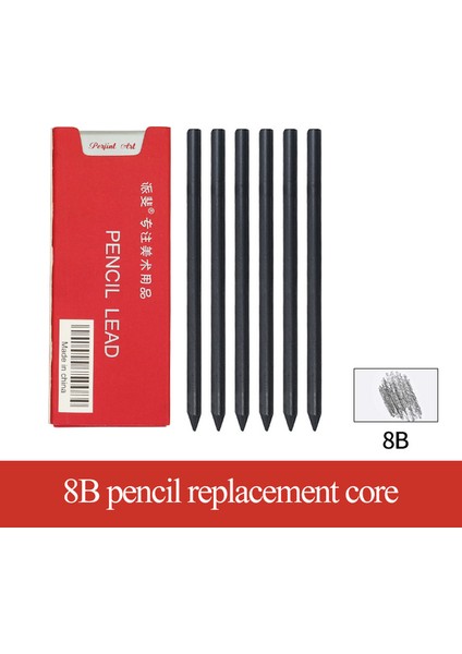 1 Kutu 8b 5.6mm Mekanik Otomatik Kalemler Kömür Grafit Kalem Kurşun Yumuşak Orta Sert Hb 2b 4b 6b 8b 14B Kroki Çizim Kurşun Çekirdek (Yurt Dışından)