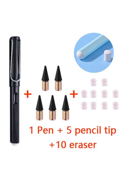 BLACK-16PCS 16 Pcs Infinity Kalem Seti 2b Sanat Kroki Aracı Ebedi Kalemler Sanat Okul Malzemeleri Öğrenci Kırtasiye (Yurt Dışından)