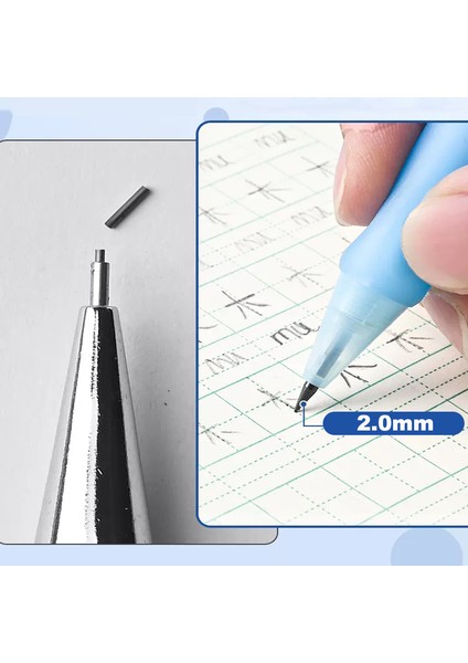 Refill-2b-4bbox Deli 2.0mm Mekanik Kalem Seti Hb 2b Kalemler Çocuklar Için Kurşun Yedekler Çizim El Yazısı Duruş Düzeltme Otomatik Kalem (Yurt Dışından) modelleri