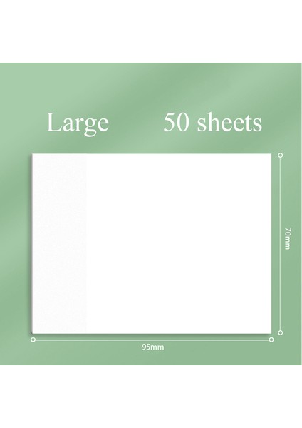 70X95MM 50 Sayfa Basit Şeffaf Beyaz Aydınger Kağıdı Yapışkan Notlar Karalama Defteri Dergisi Günlüğü Not Defterleri Dekor Öğrenci Not Defteri Kırtasiye (Yurt Dışından)