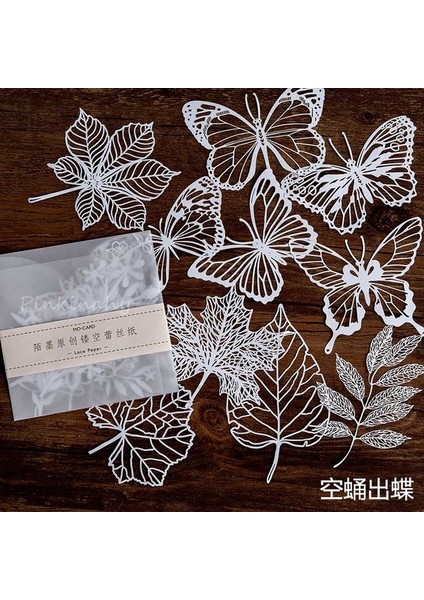 Stil 4 10 Adet Vintage Kelebek Yaprak Kağıt Doku Malzeme Deco Kırtasiye Scrapbooking Kartları Günlük Kaydı Dıy Retro Malzemeler Kağıt (Yurt Dışından)