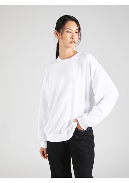 LTB KadınSloganlı Beyaz Sweatshırt