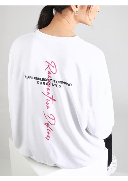 LTB KadınSloganlı Beyaz Sweatshırt fiyatları