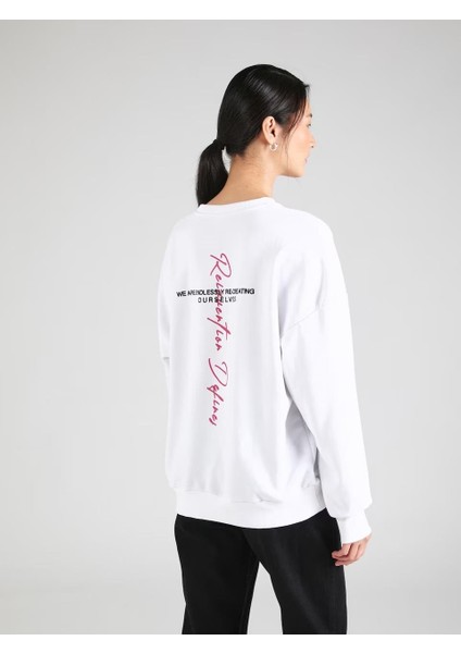 LTB KadınSloganlı Beyaz Sweatshırt modelleri