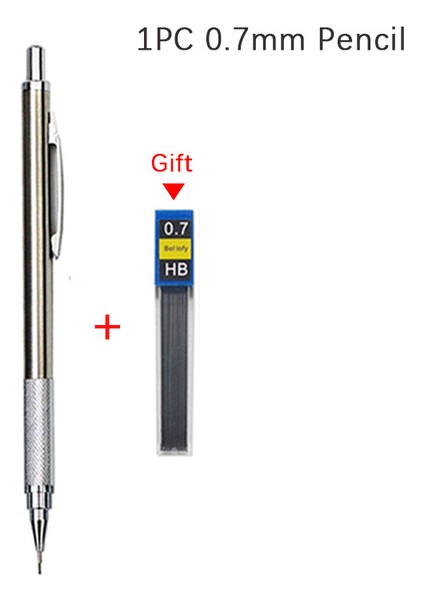 1 Adet 0.7mm Kalem 0.3 0.5 0.7 0.9 1.3 2.0mm Mekanik Kurşun Kalem Seti Tam Metal Sanat Çizim Boyama Otomatik Kurşun Kalem Ofis Okul Kaynağı (Yurt Dışından)