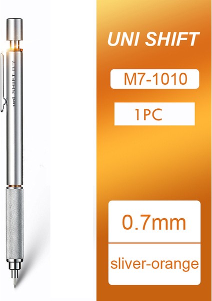 1 Adet 0.7 mm Kalem Uni Mekanik Kurşun Kalem Lapiceros 0.3/0.4/0.5/0.7/0.9 mm Shıft Boru Kilit Metal Otomatik Kalemler Anti-Kırık Çekirdek Okul Malzemeleri (Yurt Dışından)