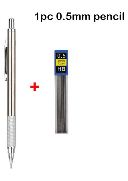 1 Adet 0.5mm Kalem Mekanik Kurşun Kalem Seti 0.3 0.5 0.7 0.9 1.3 2.0mm Tam Metal Sanat Çizim Boyama Otomatik Kurşun Kalem Ofis Okul Kaynağı (Yurt Dışından)