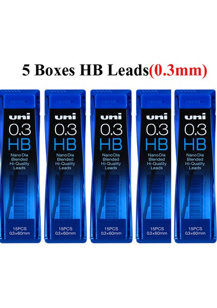 5 Kutu 0.3mm Hb Japonya Uni Kuru Toga Advance M5-559 Mekanik Kurşun Kalem, 0.3mm/0.5mm Otomatik Kurşun Dönen Çizim Taslak Eskiz Kalemi, Düşük Yerçekimi (Yurt Dışından)