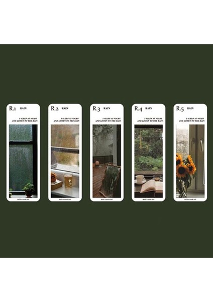 8 (5 Adet) 5/30 Adet Romantik Edebi Tarzı El-Boyalı Manzara Imi Yağlıboya Yenilik Kağıt Imleri (Yurt Dışından)