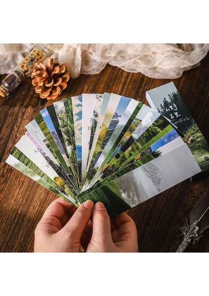 8 (5 Adet) 5/30 Adet Romantik Edebi Tarzı El-Boyalı Manzara Imi Yağlıboya Yenilik Kağıt Imleri (Yurt Dışından) modelleri