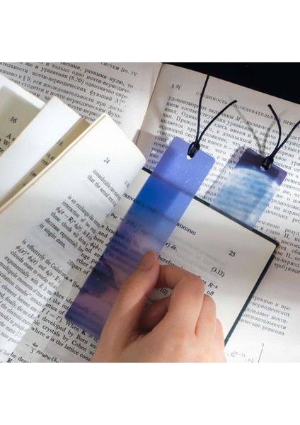 S18447-2 Mr.paper 8 Stilleri 5 Adet/torba Basit Manzara Pvc Kitap Ayracı Yaratıcı Ins Tarzı Ay Öğrenci Okuma Imi Okul Malzemeleri (Yurt Dışından)
