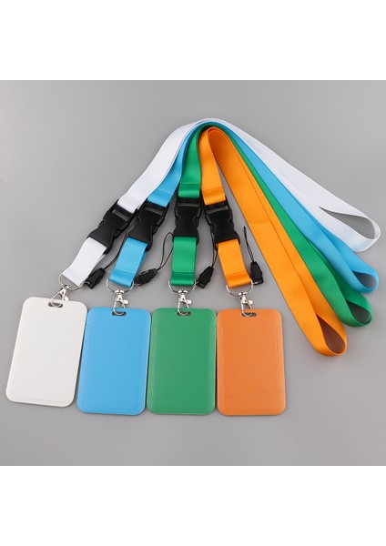 Stil 9 Şeker Renk Boyun Askısı Saf Renk Beyaz Kordon Anahtar USB Tutucu Kımlık Geçiş Kartı Yaka Kartı Tutucu Kamera Cep Telefonu Askıları (Yurt Dışından)