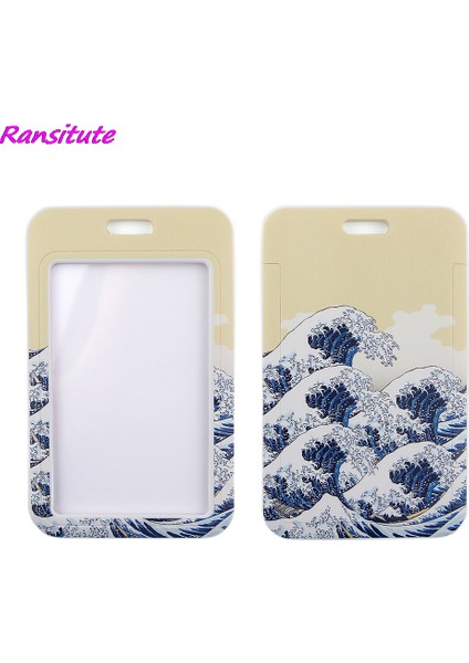 Stil 1 Ransitute R1645 Dalgalar Boyama Sanatı Toka Kordon Kredi Kartı Kımlık Tutucu Rozeti Öğrenci Seyahat Bankası Otobüs Kartvizit Kapağı Rozeti (Yurt Dışından) modelleri