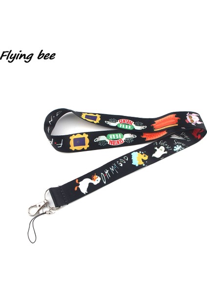 Stil 3 Flyingbee X1994 Tv Programı Arkadaş Yaratıcı Kordon Kart Tutucu Öğrenci Asılı Boyun Telefon Kordon Rozeti Metro Erişim Kartı Tutucu (Yurt Dışından)