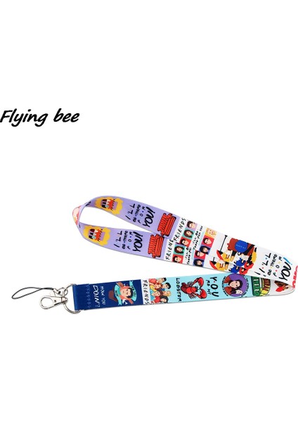 Stil 3 Flyingbee X1994 Tv Programı Arkadaş Yaratıcı Kordon Kart Tutucu Öğrenci Asılı Boyun Telefon Kordon Rozeti Metro Erişim Kartı Tutucu (Yurt Dışından)