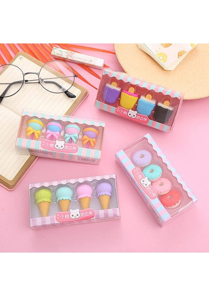 Stil 3 Kawaii Silgi Kırtasiye Malzemesi Escolar Sevimli Tatlı 4 Adet/grup Çocuklar Gomme Fournitures Scolaires Goma De Borrar Silgi (Yurt Dışından) indirimleri