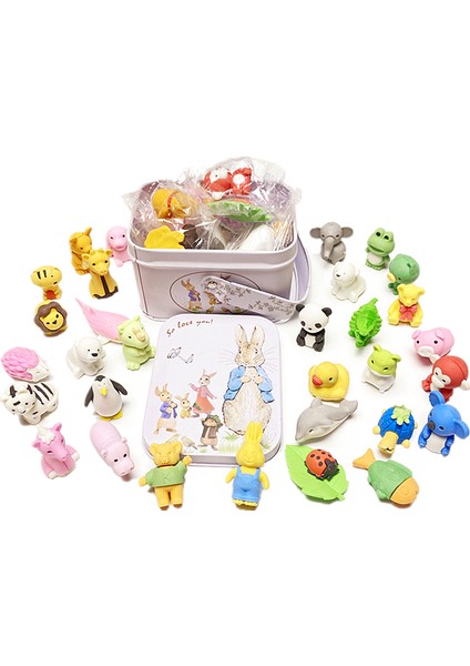 20PC 20 Adet / Grup Değişir Hayvan Silgileri Yenilik Farklı Hayvan Türleri Kawaii Çocuk Silgileri Panda / Kaplan / Fil ... (Yurt Dışından) indirimleri