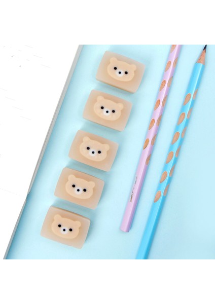 Beyaz 6 Adet Kawaii Kauçuk Silgi Sevimli Ayı Yeni Varış Kurşun Kalem Silgisi Yenilik Okul Ofis Malzemeleri Öğrenci Ödülleri Silgi Hediye (Yurt Dışından) modelleri