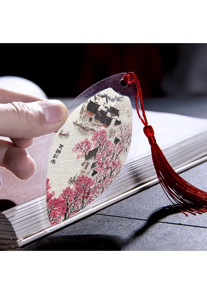 O Çin Tarzı Turistik Yerler Jiangnan Watertown Serisi Yaprak Yer Ayraçları Kırtasiye Yer Ayraçları Küçük Hediyeler (Yurt Dışından)
