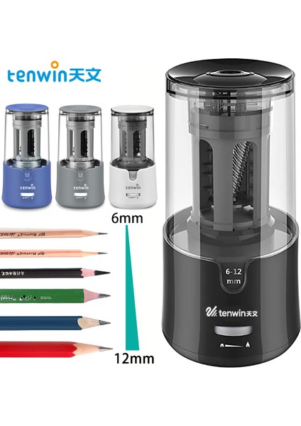 Beyaz Otomatik Elektrikli Kalemtıraş Büyük Ağır 6-12MM Renkli Kalemler Mekanik USB Çocuk Sanatçılar Kırtasiye (Yurt Dışından) fiyatları