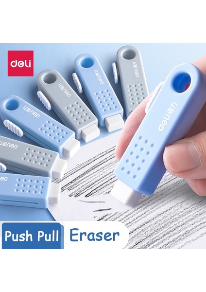 71085 Rastgele Renk Delı Push-Pull Silgiler Kırtasiye Okul Malzemeleri Çocuk Çizim Yazma Silgiler Yaratıcı Kalem Silgileri (Yurt Dışından)