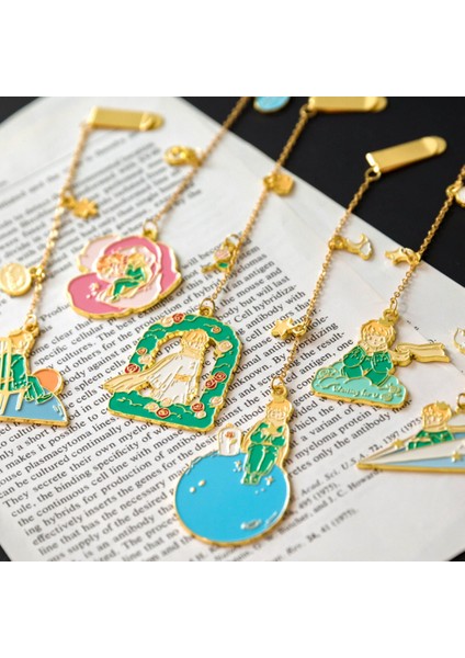 S19788-4 Bay Kağıt 6 Modelleri Karikatür Metal Imleri El Kitabı Dekorasyon Küçük Prens Gül Kitap Ayraçları Öğretmen Malzemeleri Kawaii Kırtasiye (Yurt Dışından) fırsatları