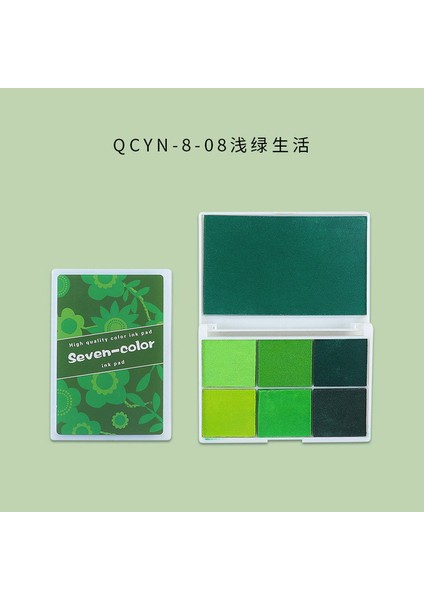 Yeşil Kutulu Renkli Su Inkpad Anaokulu Çocuk Parmak Boyama Renkli Mürekkep Pedi Dıy Lastik Damga Mühür Baskı (Yurt Dışından)