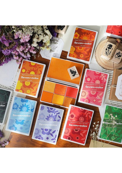 Yeşil Kutulu Renkli Su Inkpad Anaokulu Çocuk Parmak Boyama Renkli Mürekkep Pedi Dıy Lastik Damga Mühür Baskı (Yurt Dışından) modelleri