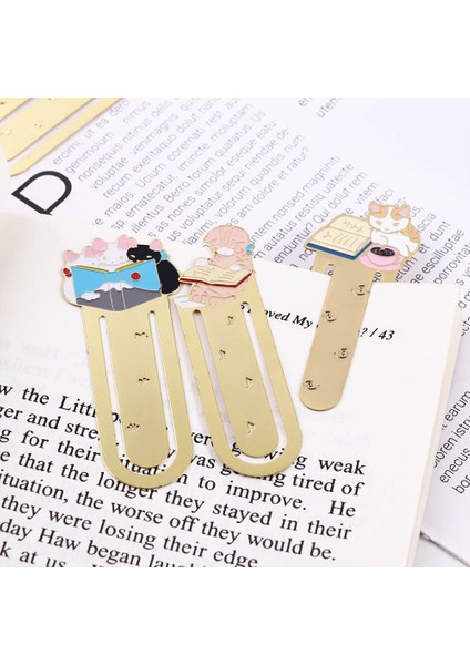 Kahve Kedi 1 Adet Pottering Kedi Japon Karikatür Sevimli Kedi Kawaii Yavru Kedi Kitap Ayracı Metal Kitap Ayracı Okul ve Ofis Malzemeleri Kitap Ayracı (Yurt Dışından) modelleri