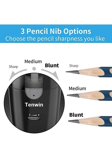 8503 Mavi Tenwin Otomatik Elektrikli Kalemtıraş Renkli Kalemler Için Keskinleştirmek Mekanik Ofis Okul Malzemeleri Kırtasiye Siyah Pembe (Yurt Dışından) modelleri