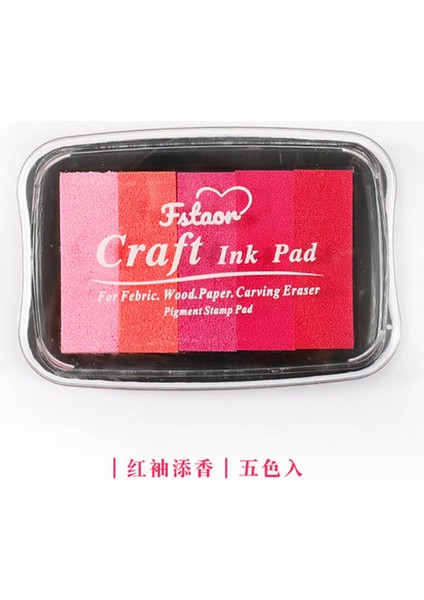 Kırmızı 5 Renk Degrade Renk Inkpad Parmak Boyama Inkpad Pullar Scrapbooks Için Fotoğraf Albümleri Dıy Dekoratif (Yurt Dışından)