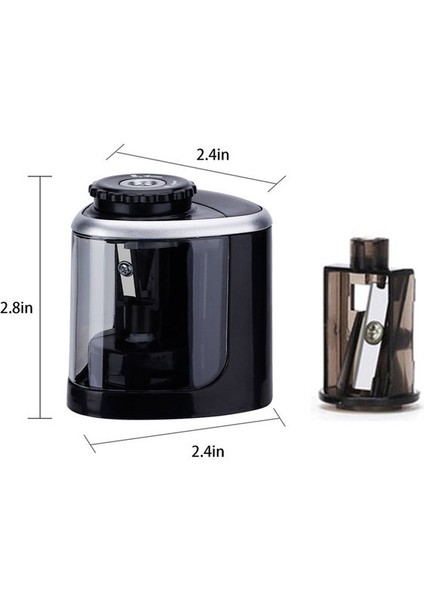 Siyah ve 1 Adet Bıçak Manuel Otomatik Bileme Elektrikli Kalemtıraş Kalemler ve Renkli Kurşun Kalem Sevimli Okul Malzemeleri Otomatik Kalemtıraş (Yurt Dışından)