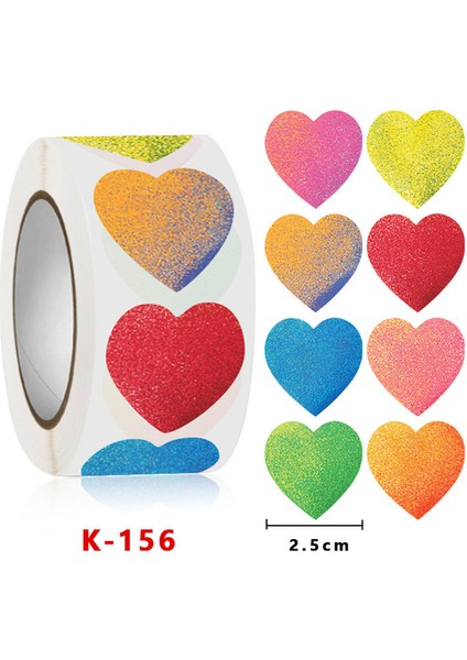 500 Adet Stil 16 100/500 Adet Renkli Yuvarlak/kalp Şekli Çıkartmalar Çocuklar Için Ödül Etiket Kodlama Nokta Etiket Sevgililer Günü Aşk Etiket Hediye Dekor (Yurt Dışından)